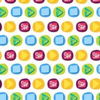 Play and pause buttons vector seamless pattern