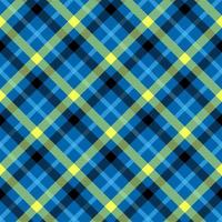 Tartan blue color seamless vector pattern