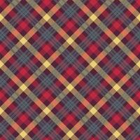 Plaid red color seamless vector pattern