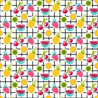 Fruits patches seamless vector pattern