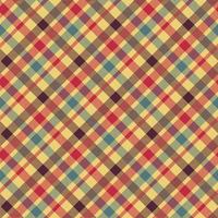 Plaid red color seamless vector pattern