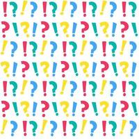 Question and exclamation marks seamless pattern vector