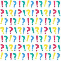 Question and exclamation marks seamless pattern vector