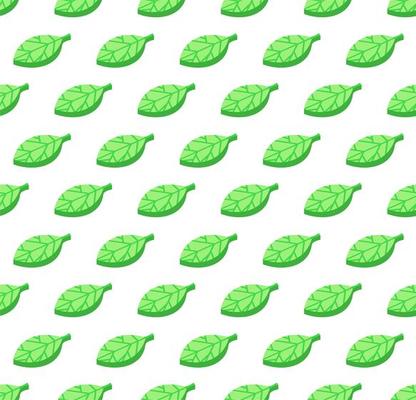Green leaves seamless color vector pattern