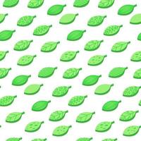 Green stylized leaves color seamless vector pattern