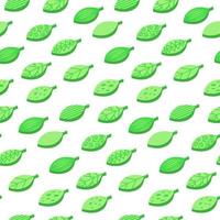 Green stylized leaves color seamless vector pattern