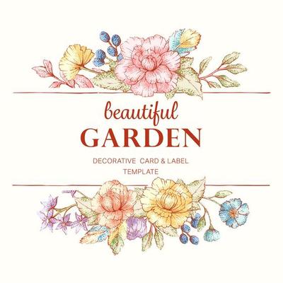 Watercolor Style Floral Frame Template
