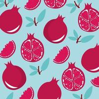 Cute pomegranates pattern vector