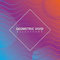 fondo geométrico vivo con marco de diamante vector