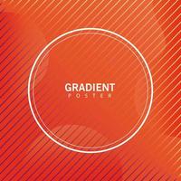 orange geometric vivid background with circular frame vector