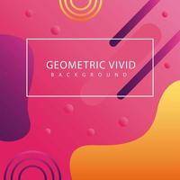 geometric vivid background with rectangle frame vector