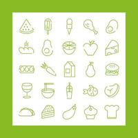 bundle of twenty five icons vector