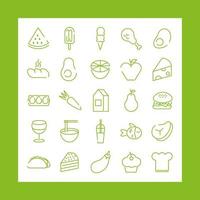 bundle of twenty five icons vector