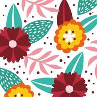 pattern of flowers in a white background vector