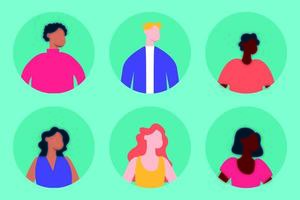 group of interracial people, inclusion concept vector