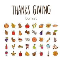 bundle of fourty thanksgiving day icons vector