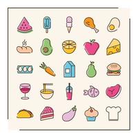 bundle of twenty five icons vector