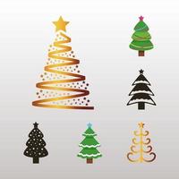 Bundle of Christmas trees vector