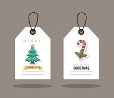 conjunto de etiquetas de venta de navidad vector