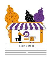 banner de tienda online vector