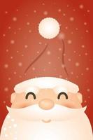 merry christmas card with santa claus vector