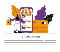 Online store banner vector