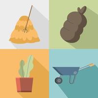 Farm icon set vector design