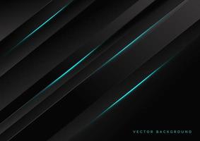 Abstract template black stripes with blue neon light with copy space for text. technology concept. vector