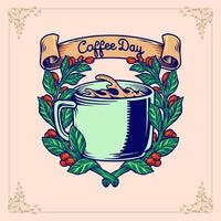 Coffee Day Plant Illustration vector