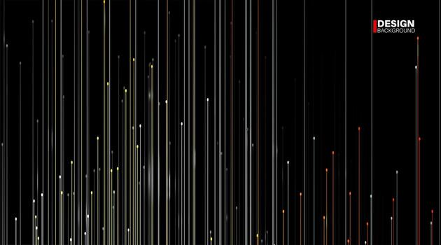 Abstract geometric vector background. Straight lines with black background