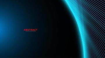 abstarct geometric background. Glowing line wave on dark. New texture for your design. vector