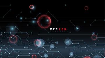 Abstract dot and line tech background vector