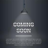 Coming soon background with spotlight design vector