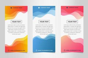 Modern wavy vertical banners vector