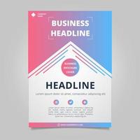 Business brochure cover page vector