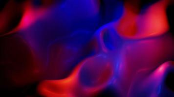 azul vermelho neon cores superfície ondulada animação fluida video