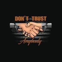 don't trust anybody illustration symbol vector