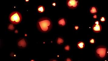 Valentine's Day Greeting Glowing Bokeh Hearts video