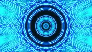 abstrakte blaue Neon Mandala VJ Schleife video