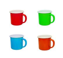 Colorful coffee mugs photo