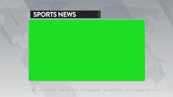 Green News Screen für Sportnachrichten video
