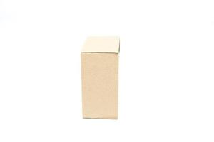 Brown paper box on white background photo