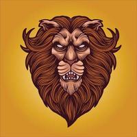 Angry Lion Head Mascot vector