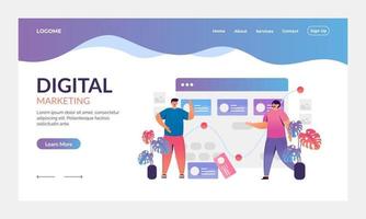 Digital marketing landing page