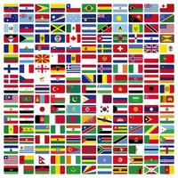 set of Rounded flags of the world vector