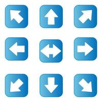 set of arrow buttons vector