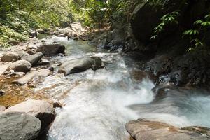 River and rocks on the mountain photo
