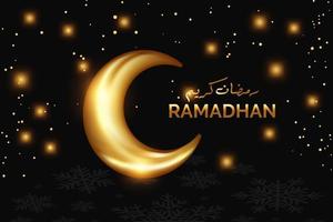 realistic moon ramadhan concept vector