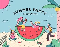 Summer party poster.