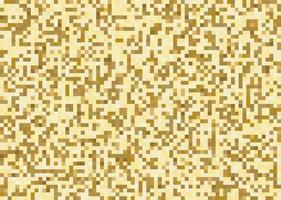 Gold square pixel mosaic pattern background and texture. vector